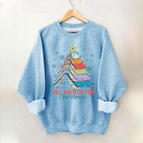 Christmas Book Tree Teachers Sweatshirt