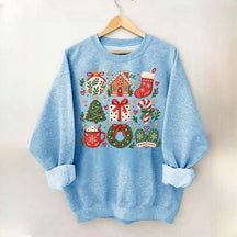 Boho Cozy Christmas Matching Xmas Sweatshirt