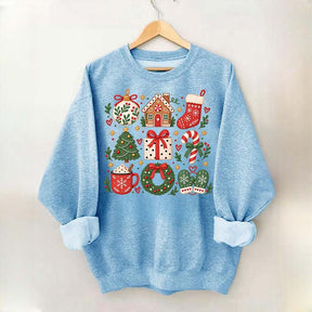 Boho Cozy Christmas Matching Xmas Sweatshirt