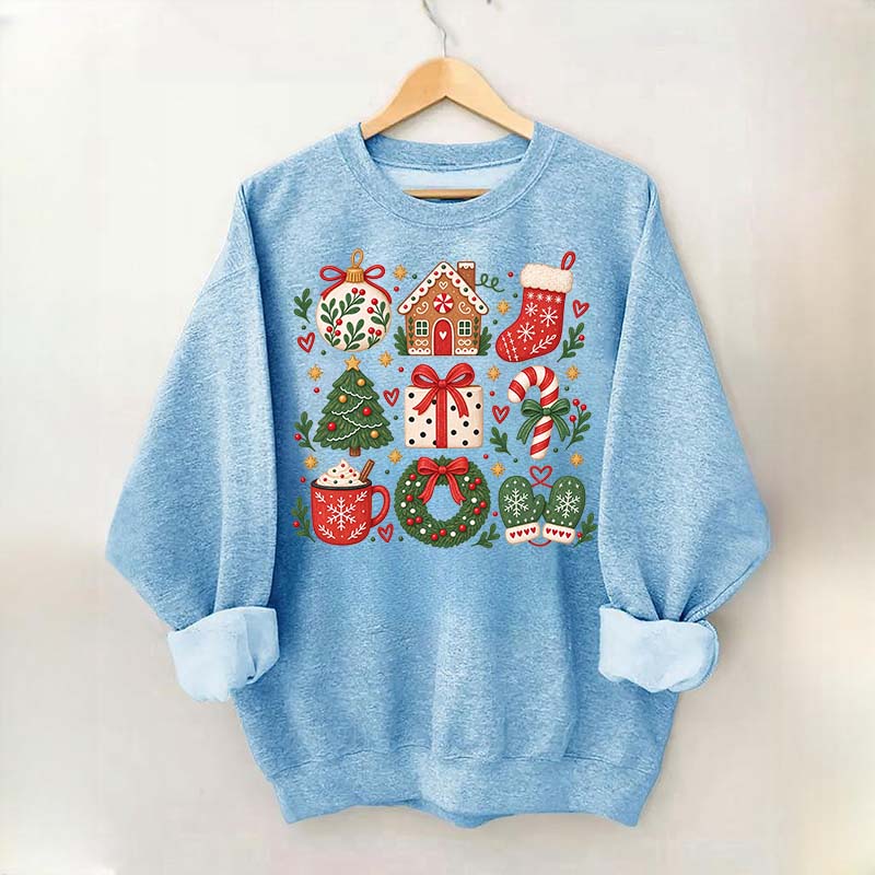 Boho Cozy Christmas Matching Xmas Sweatshirt