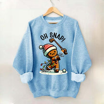 Oh Snap Gingerbreadman Golfer Sweatshirt