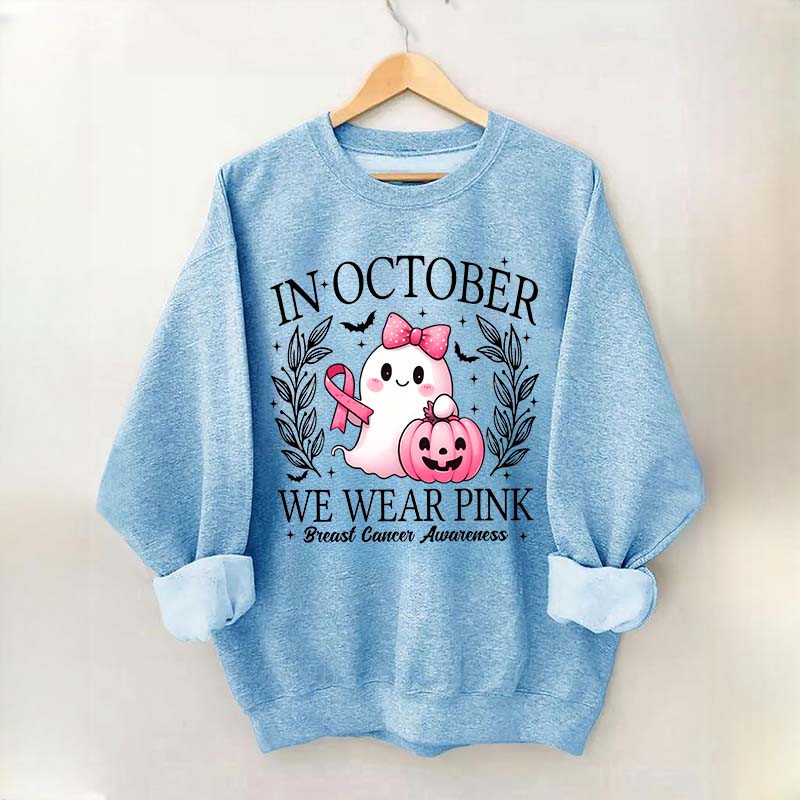 In October We Wear Pink Ghost Sweatshirt