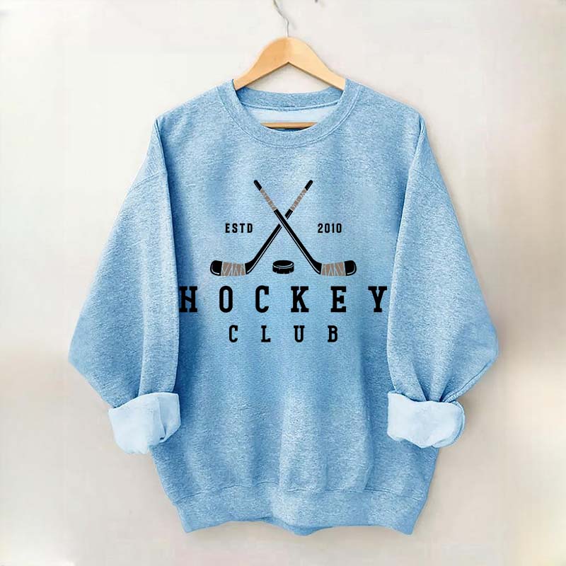 Personalized Year Vintage Ice Hockey Club Sweatshirt
