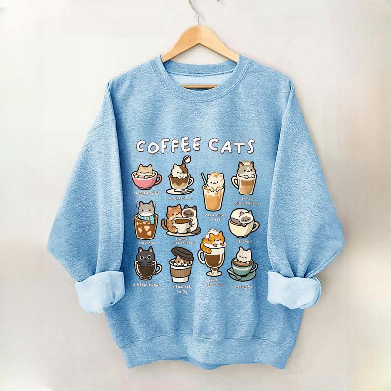 Coffee Cats Caffeine Club Sweatshirt
