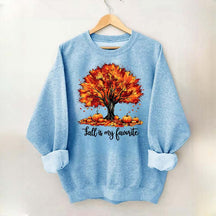 Fall Is My Favorite Tree Leaves Trendy Sweatshirt