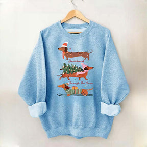 Funny Dachshund Through the Snow Sweatshirt