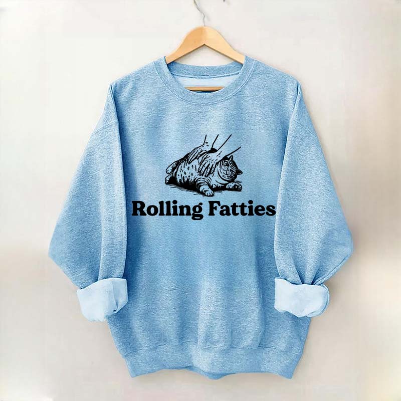 Cute Rolling Fatties Cat Sweatshirt