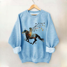 Just A Girl Who Loves Horses Peace Love Sweatshirt