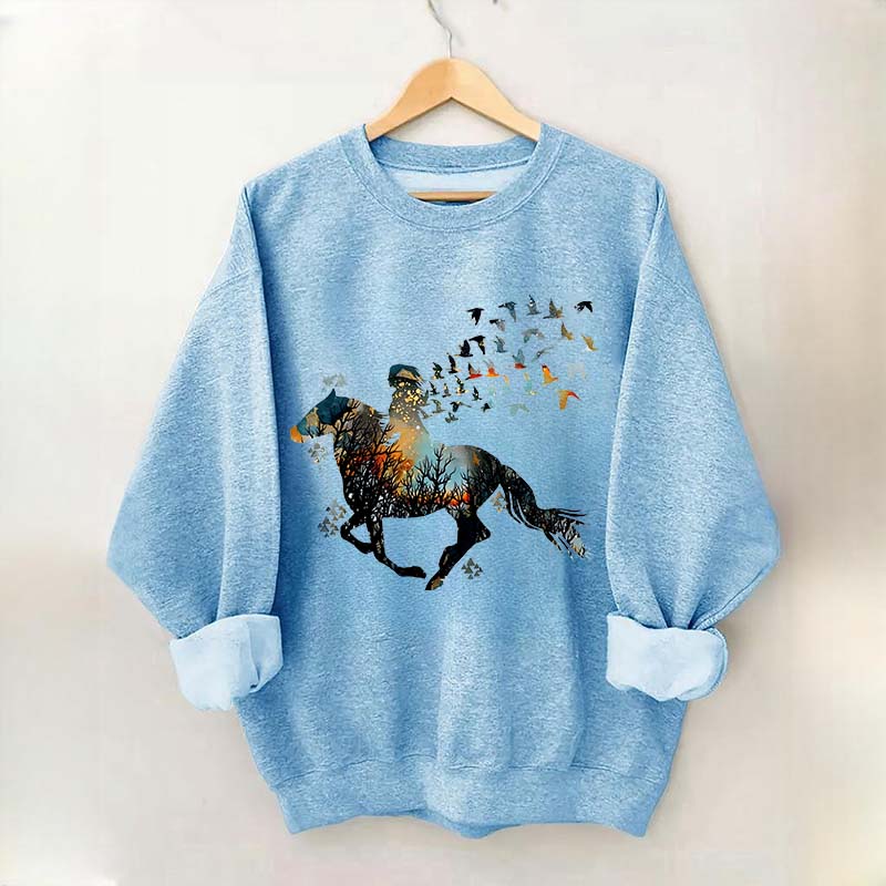 Just A Girl Who Loves Horses Peace Love Sweatshirt