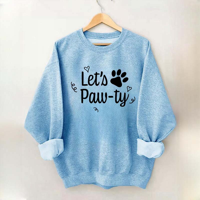 Lets Paw-Ty Dog Birthday Party Sweatshirt