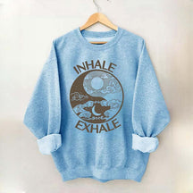 Inhale Exhale Yin And Yang Sweatshirt
