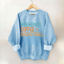Weekends Coffee Basketball Vibes Sweatshirt