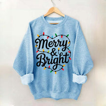 Merry & Bright Holiday Christmas Sweatshirt