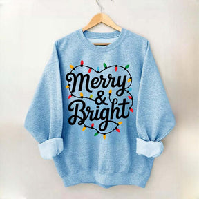 Merry & Bright Holiday Christmas Sweatshirt