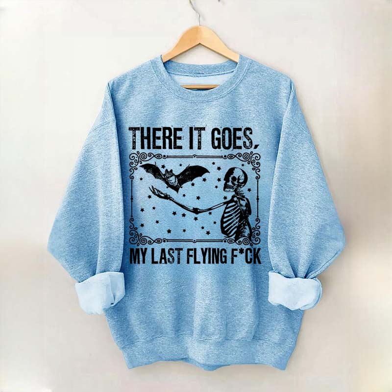 Skeleton Bat Spooky Halloween Sweatshirt