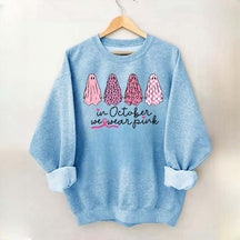 In October We Wear Pink Ghost Cancer Fighter Sweatshirt