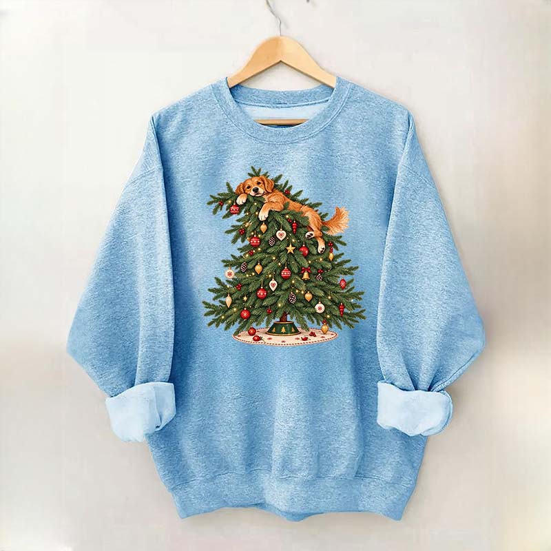 Christmas Tree Dogs Cute Sweatshirt