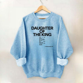 Daughter of the King Faith Bible Verse Sweatshirt