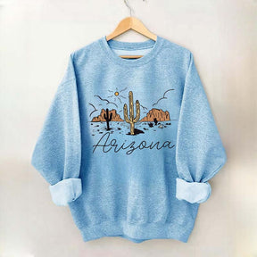 Arizona Desert Graphic Retro Cactus Sweatshirt