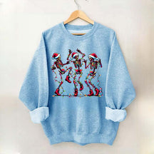 Dancing Skeleton Christmas Lights Sweatshirt