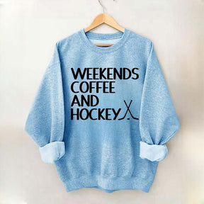 Weekends Coffee And Hockey Lovers Sweatshirt