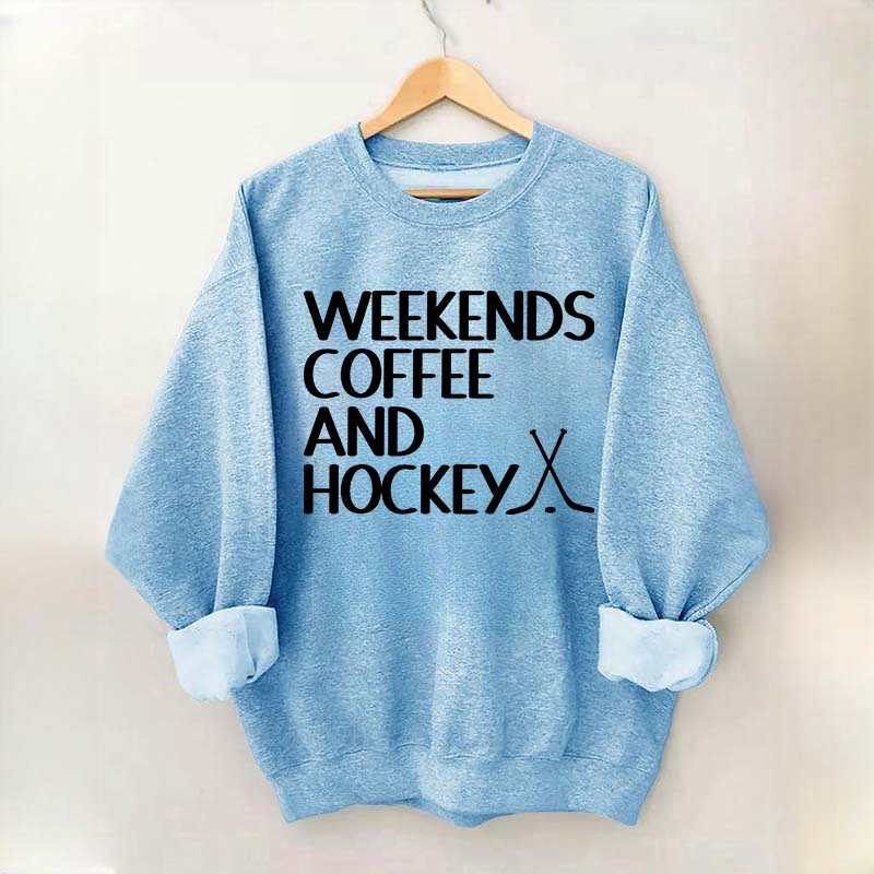 Weekends Coffee And Hockey Lovers Sweatshirt