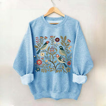 Cottagecore Birds and Flowers  Sweatshirt