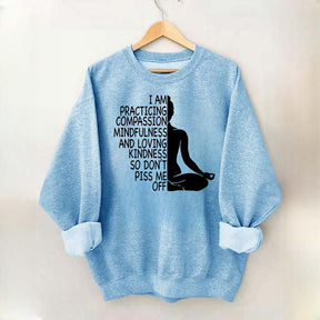Mindfulness Kindness Humor Yoga Sweatshirt