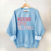 Weekend Coffee Volleyball Pink Sweatshirt