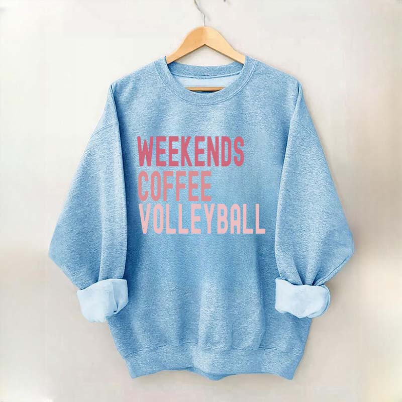 Weekend Coffee Volleyball Pink Sweatshirt