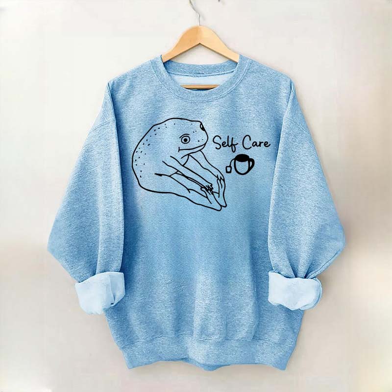 Funny Frog Self Care Sweatshirt