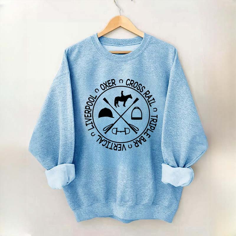 Horse Show Jumps Equestrian Sweatshirt