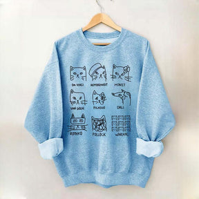 Artistic Cats Inspired by Famous Painters Sweatshirt