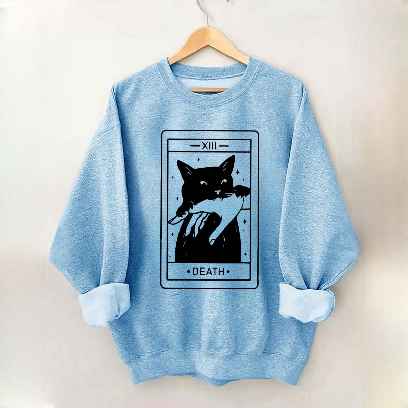 Tarot Card Black Cat Sweatshirt