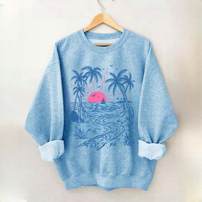 Salty Summer Beach Life Tree Sweatshirt