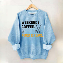 weekend Coffee Puck Drops Sweatshirt