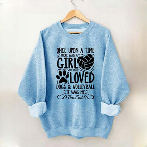 A Girl Who Really Loved Dogs and Volleyball Sweatshirt