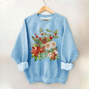 Vintage Christmas Floral Sweatshirt