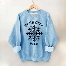 Park City Utah Snowflakes Ski Sweatshirt