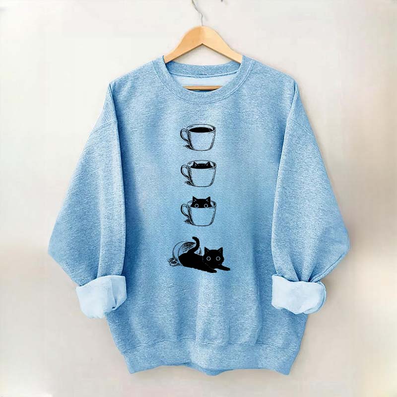 Coffee Cat Lover Sweatshirt