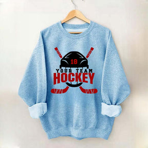 Custom Hockey Name Graphic Sweatshirt