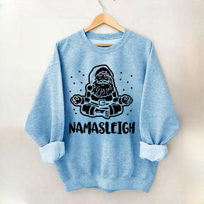 Namasleigh Funny Santa Christmas Sweatshirt