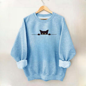 Black Cat Graphic Animal Fashion Sweatshirt