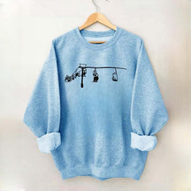 Minimal Mountain Skiing Lift Sweatshirt