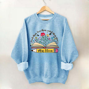 Custom Teacher Wildflower Sweatshirt