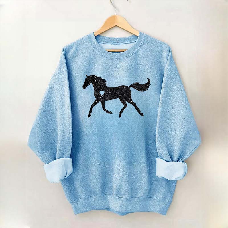 Glitter Horse Sweatshirt