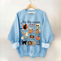Vintage Women's Pumpkin Witch Graphic Sweatshirt