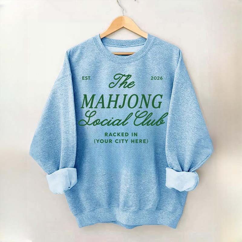 Personalized Mahjong Social Club Sweatshirt