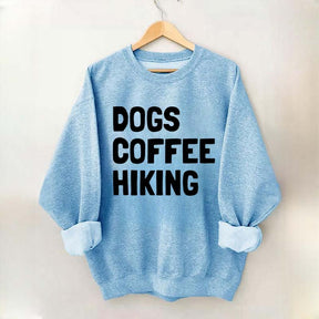 Dogs Coffee Hiking Sweatshirt