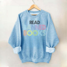 Retro Read Banned Books Rainbow Sweatshirt
